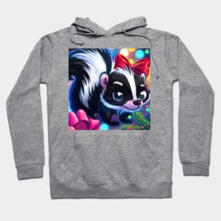 Cute Skunk Drawing Hoodie